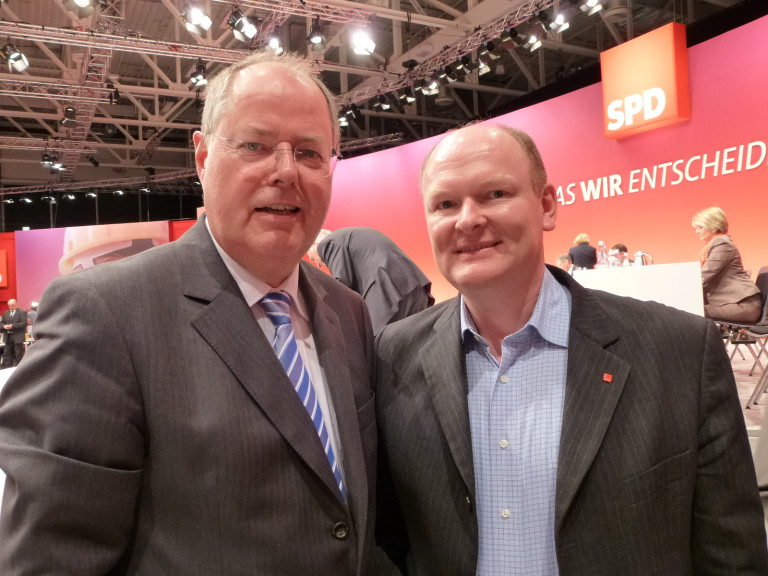 Dr. Bernd Vilsmeier traf in Augsburg SPD-Kanzlerkandidat Peer Steinbrück